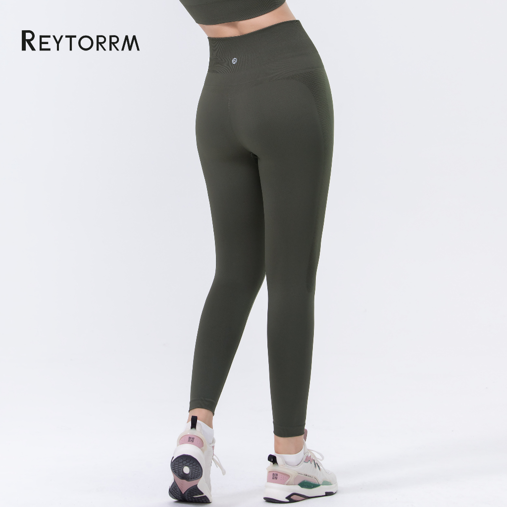 Jual Reytorrm Lycra Seamless Legging Celana Olahraga Wanita High Waist Running Yoga Gym Sport