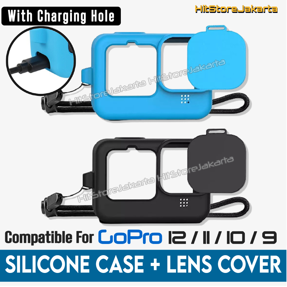 Jual Silicone Case With Charging Port for GoPro Hero 12 GoPro 11 Lens