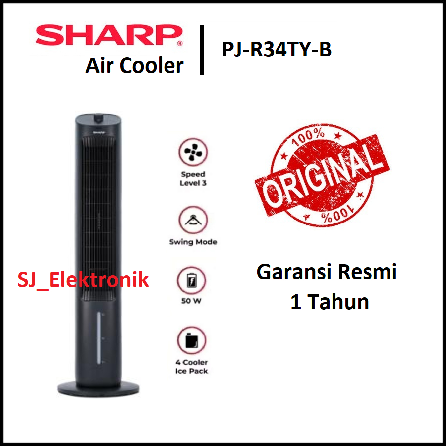 Jual SHARP PJ-R34TY-B Air Cooler 4 Cooler Ice Pack (Twice Cooling) - PJ ...