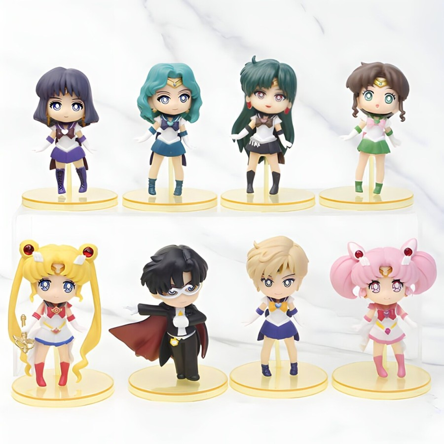 Jual sailormoon figure Chibi Topper Cake Sailor Moon Set Isi 8 | Shopee ...