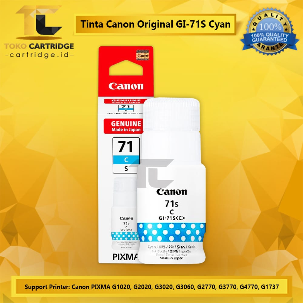 Jual Tinta Canon Original GI-71 GI71s Small Refill Ink Printer PIXMA ...