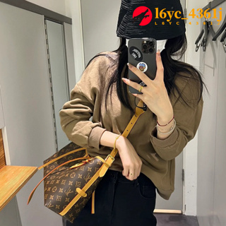 Tas LV kulit asli Inventeur Classic Shoulder bag kulas lengkap