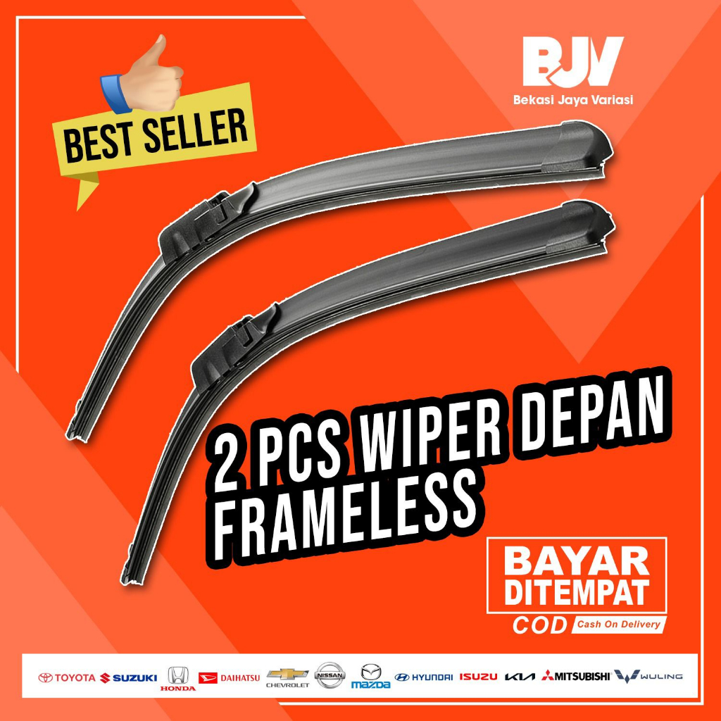 Jual Bisa Cod Promo Wiper Mobil Frameless 1 Set Depan Kiri And Kanan