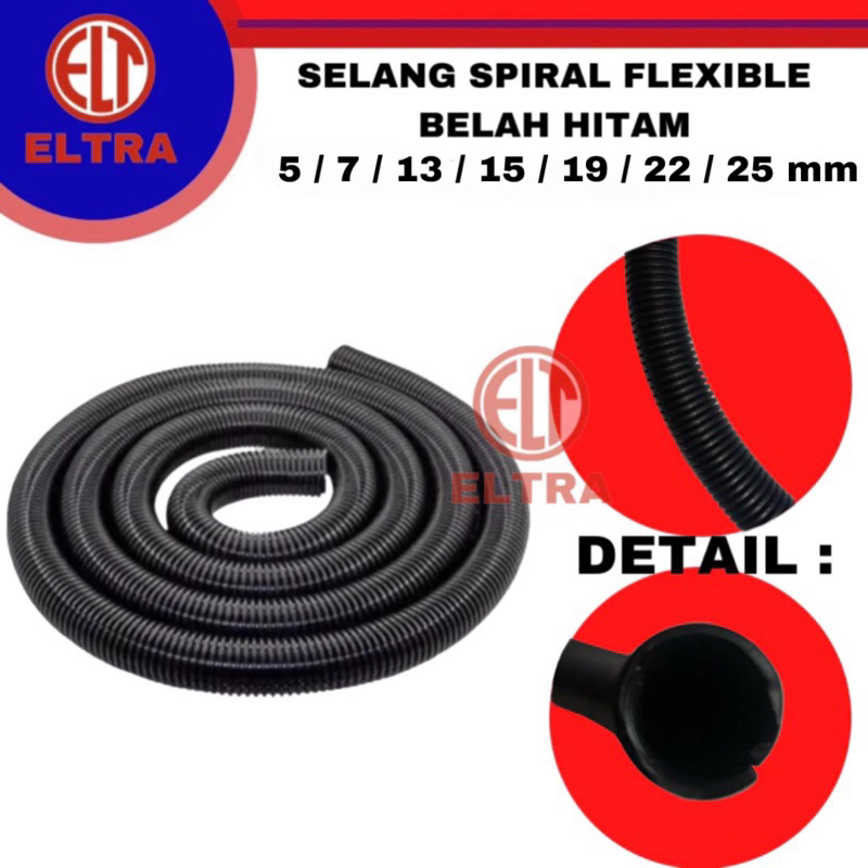 Jual Selang Spiral Kabel Mm Mm Meter Belah Selang Flexible