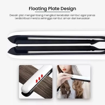 Catok Rambut Hiron By Seratin Ceramic Tourmaline Coating Inflatable Plate