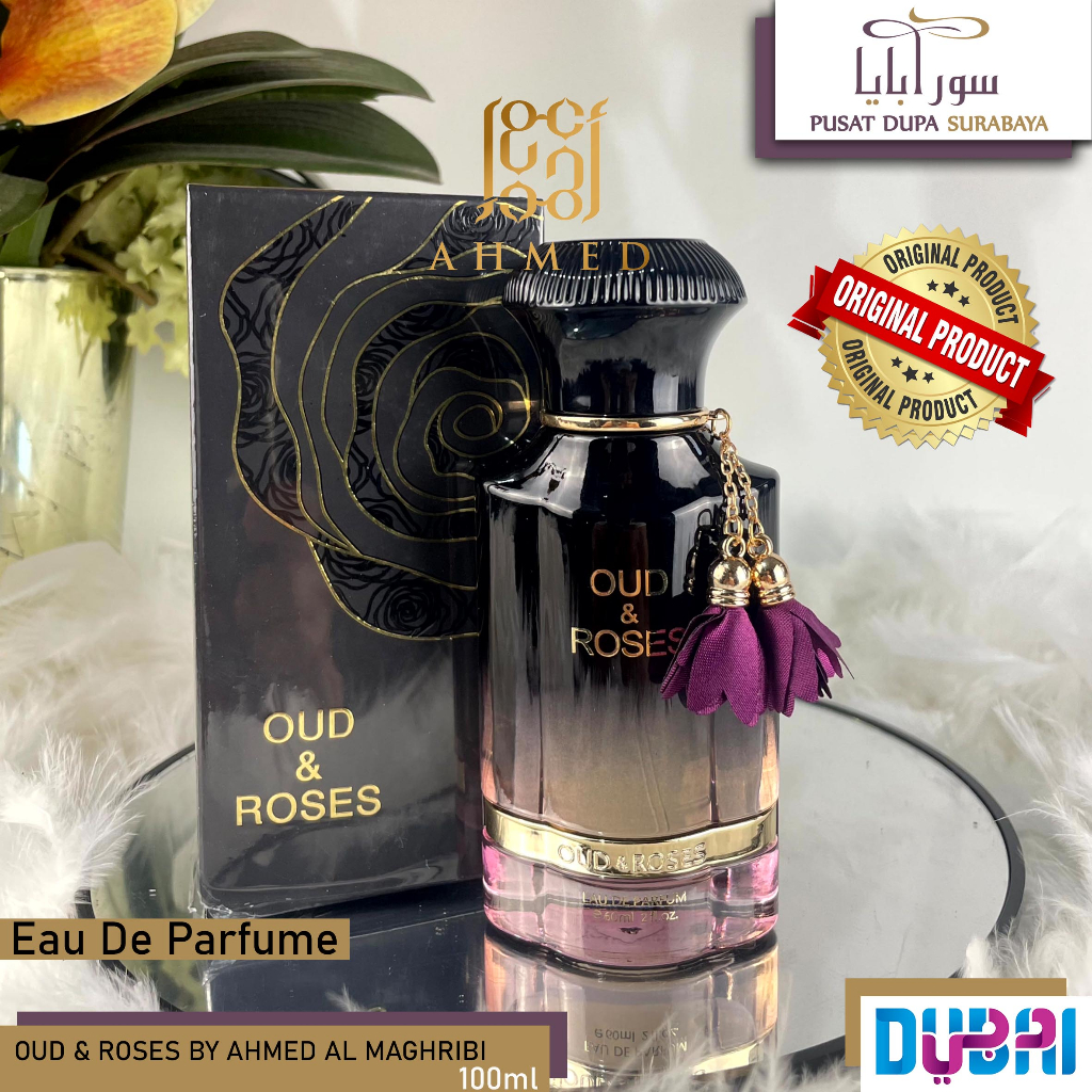 Jual Parfum Asli Arab Original Premium Oud & Rose ahmed al maghribi