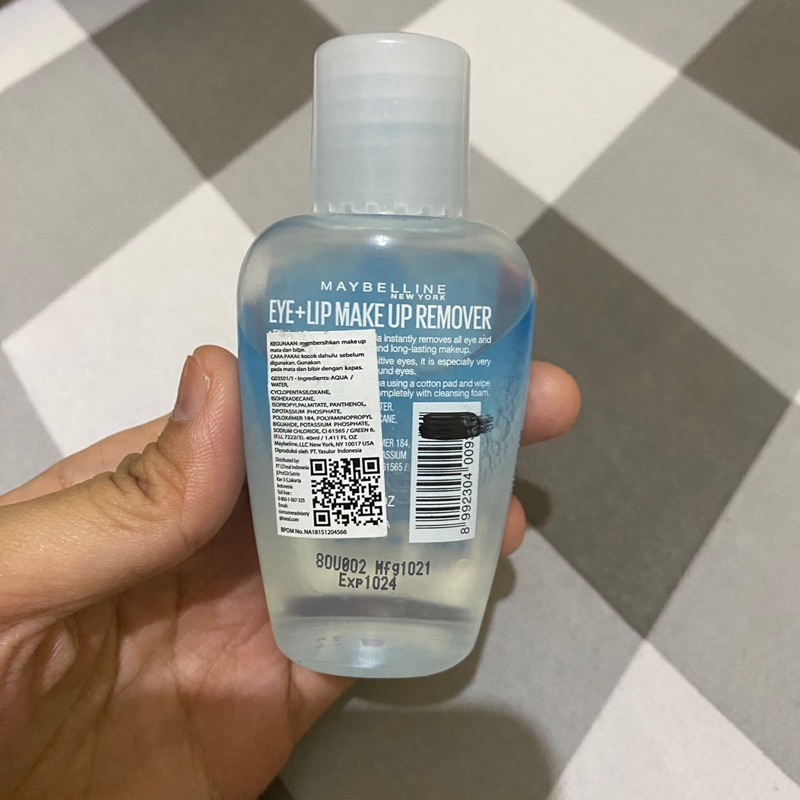 Jual Maybelline Lip & Eye Makeup Remover 40ml Shopee Indonesia