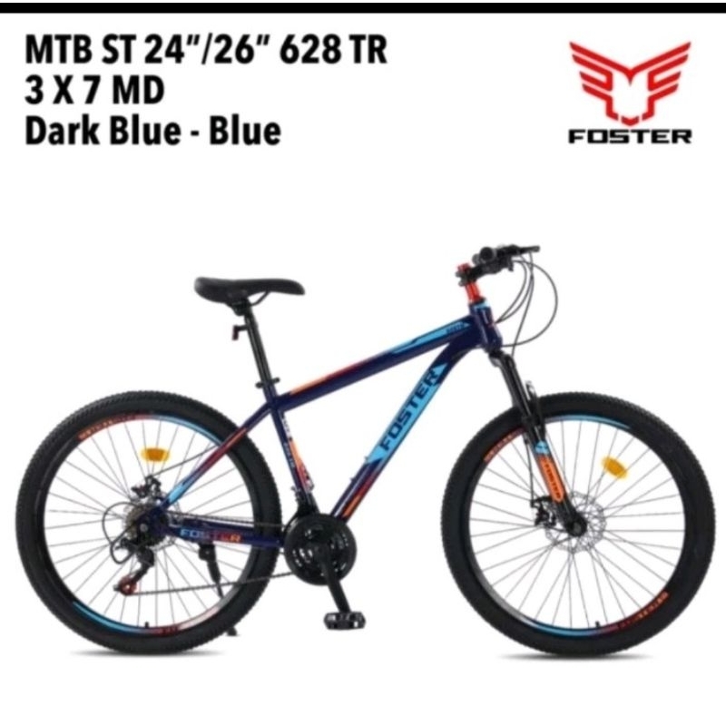 Jual SEPEDA MTB Foster 24" & 26" 628TR hiTen Steel mtb XC Frame 3x7