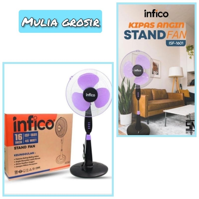 Jual Stand Fan Infico 16 Inch Kaki Bulat Kipas Angin Berdiri Kipas