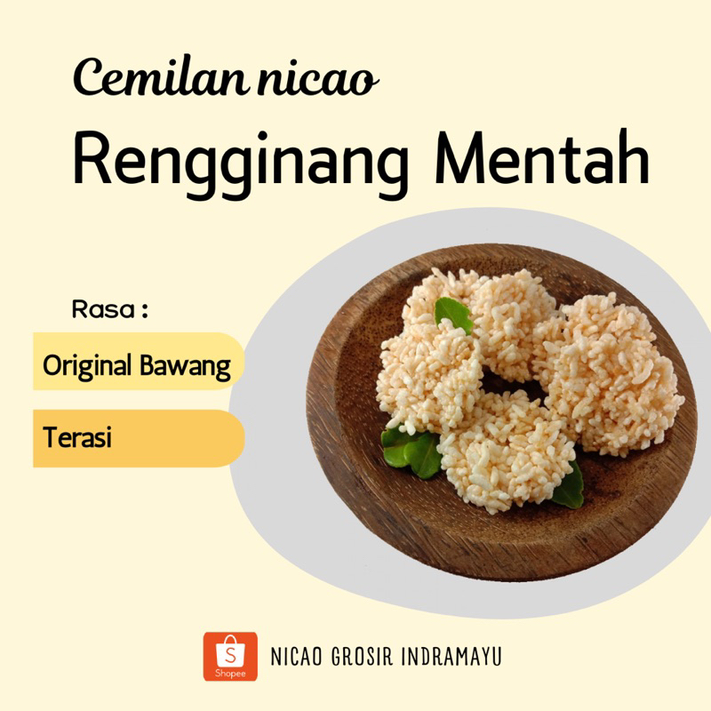 Jual Rengginang Mentah 500g Rasa Original Bawang Dan Terasi Khas Indramayu Shopee Indonesia 4713