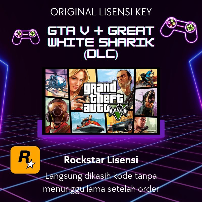 Jual GTA 5 lisensi original, Grand Theft Auto V: Premium Online Edition