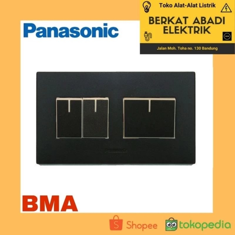 Jual Saklar Seri Engkel Hotel Panasonic Eco C Style E Black Shopee