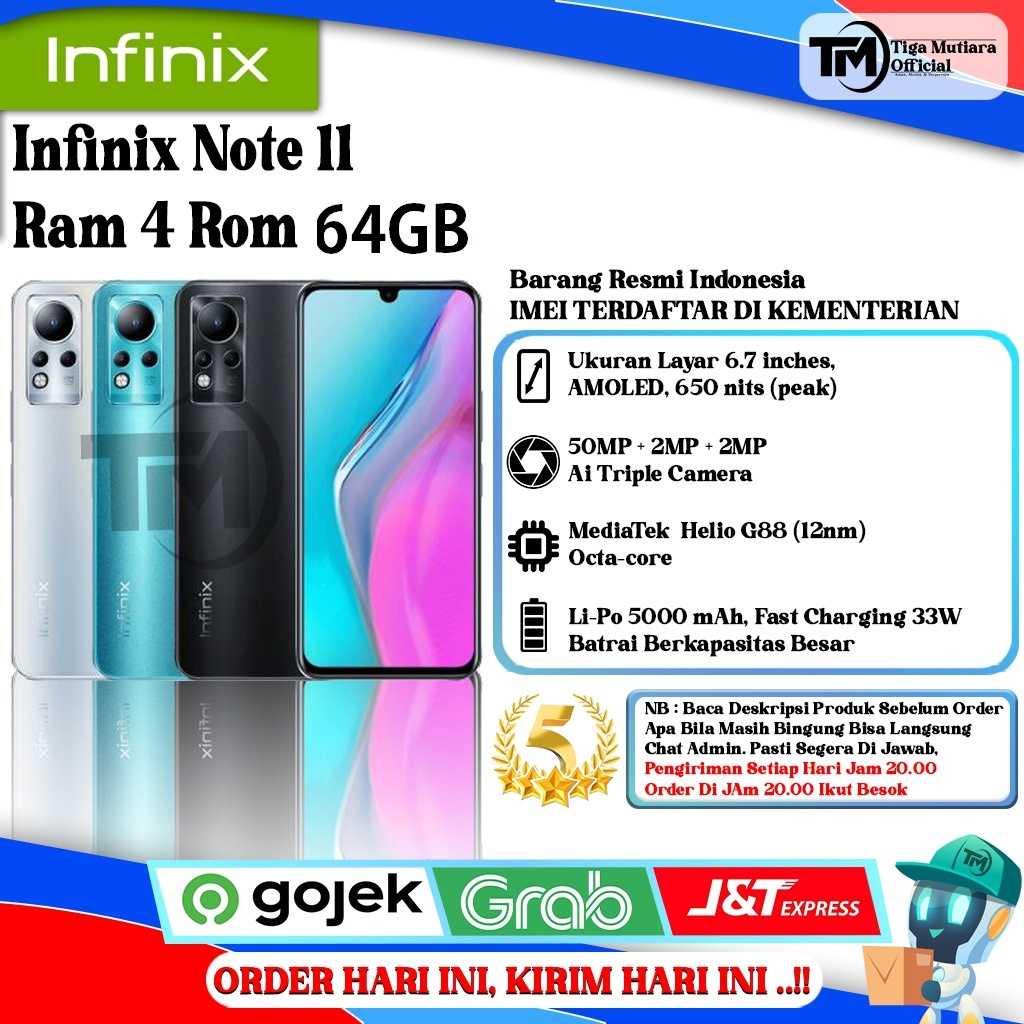 Jual Infinix Note 11 Ram 4GB | 6GB Rom 64GB | 128GB Segel Original ...