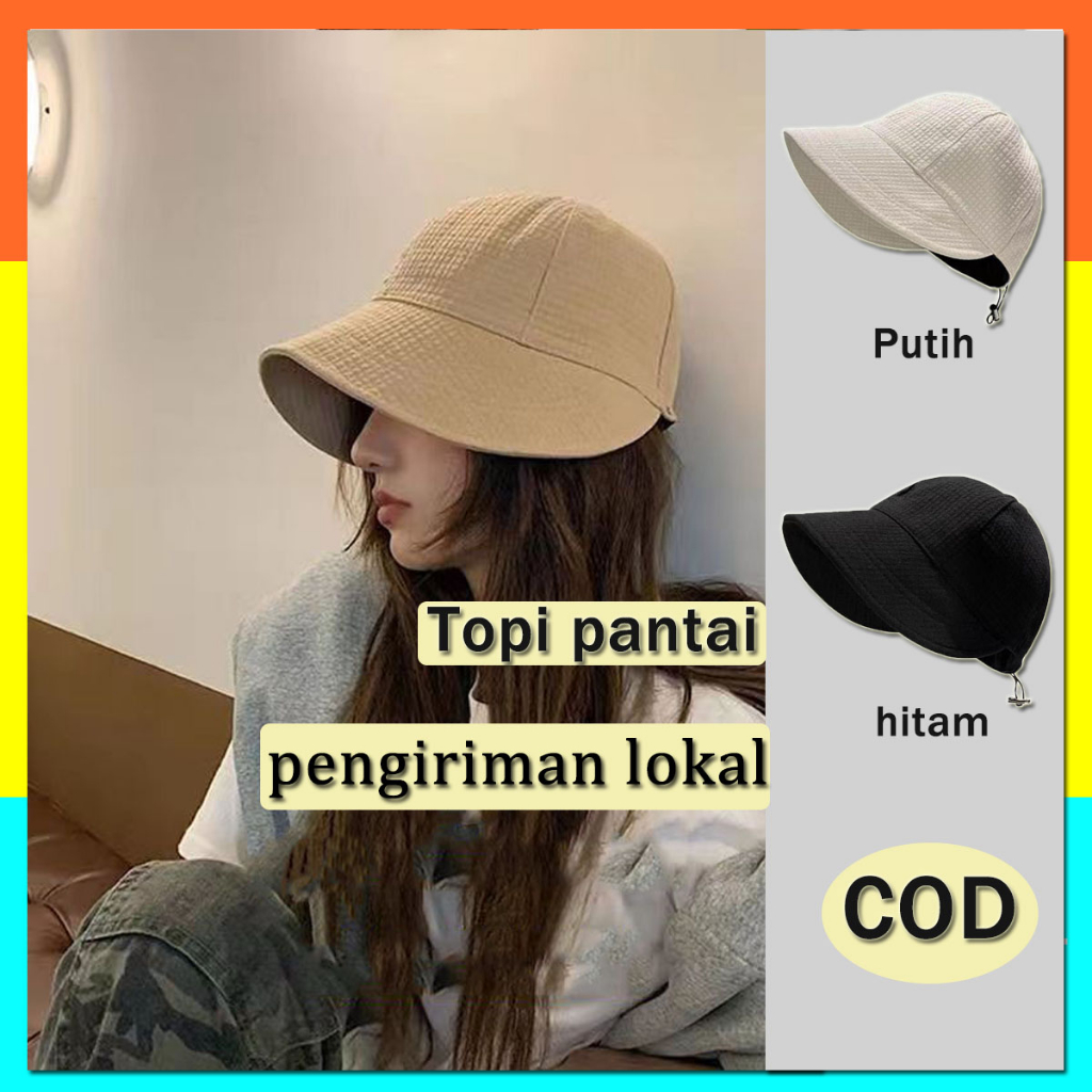 Jual Topi Wanita Korean Style Topi Pantai Topi Sun Visor Hat Topi ...