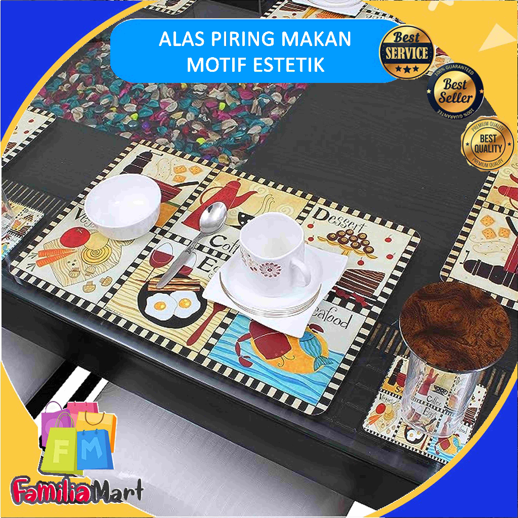 Jual ALAS PIRING MEJA MAKAN AESTHETIC / AESTHETIC PLACEMATS FOR DINING