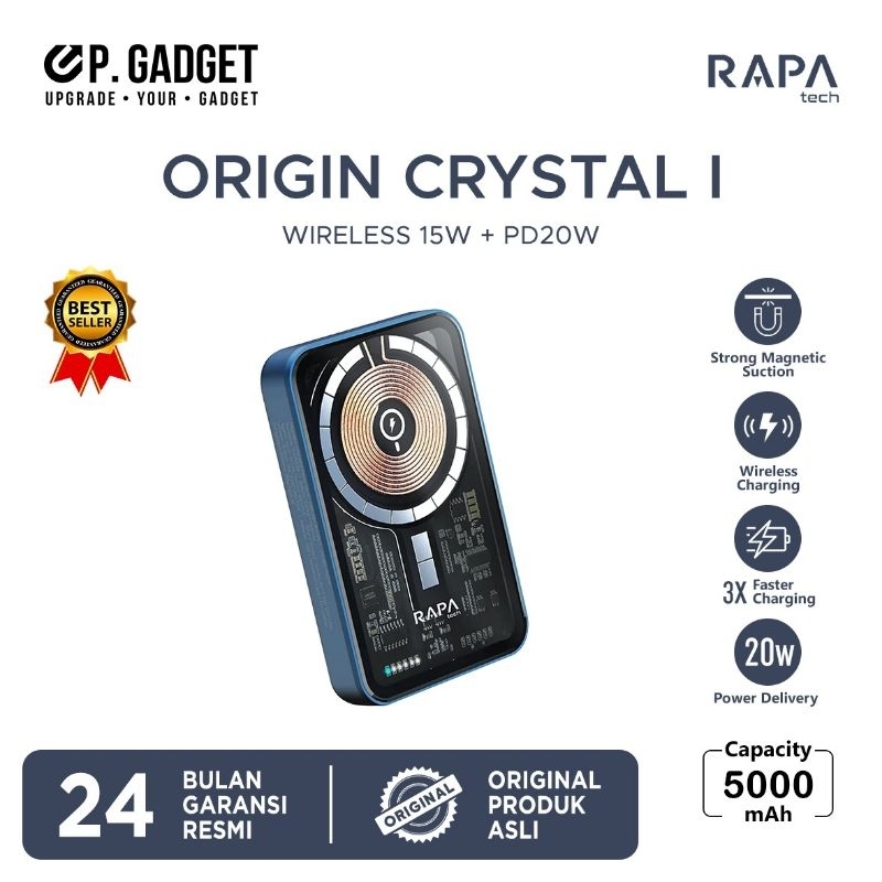 Jual RAPATECH ORIGIN CRYSTAL I WIRELLES 15W+PD20W (NEW) RAPA PONTIANAK ...
