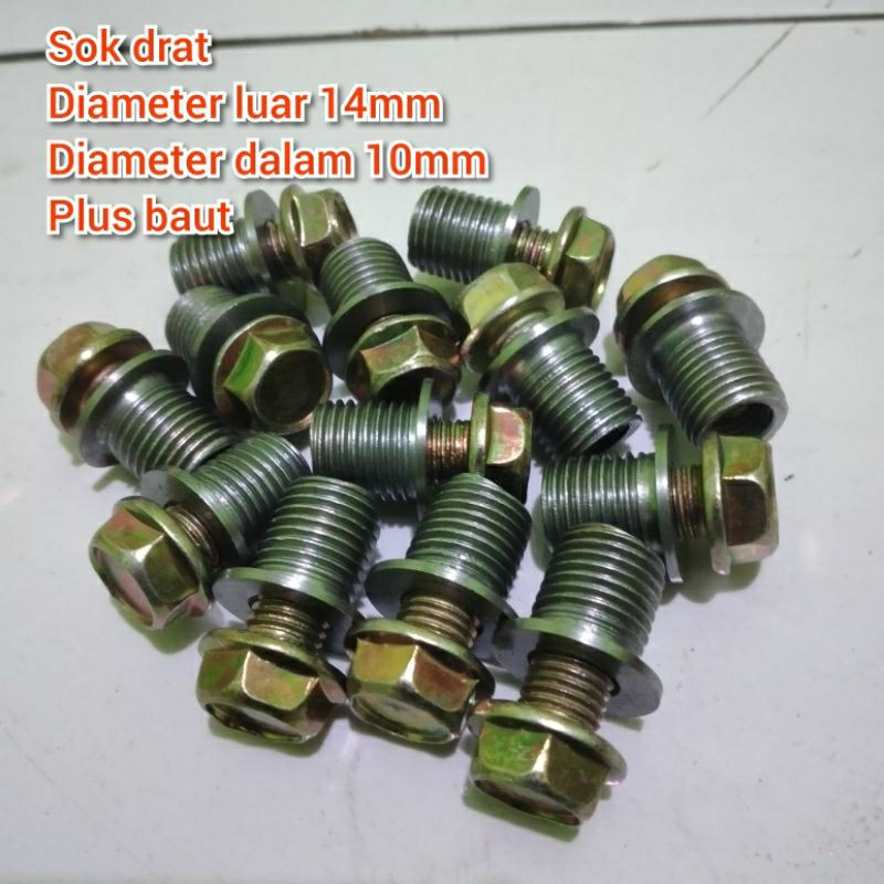 Jual Sok Drat Baut Tap Oli Motor Diameter Luar Mm X Diameter Dalam Mm Shopee Indonesia