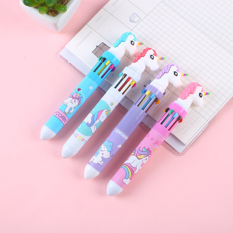 Jual Pulpen 10 warna kuda unicorn flamingo angsa dino pen imut lucu ...