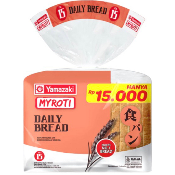 Jual Yamazaki MYROTI Tawar Daily Bread isi 15 Slice Shopee Indonesia