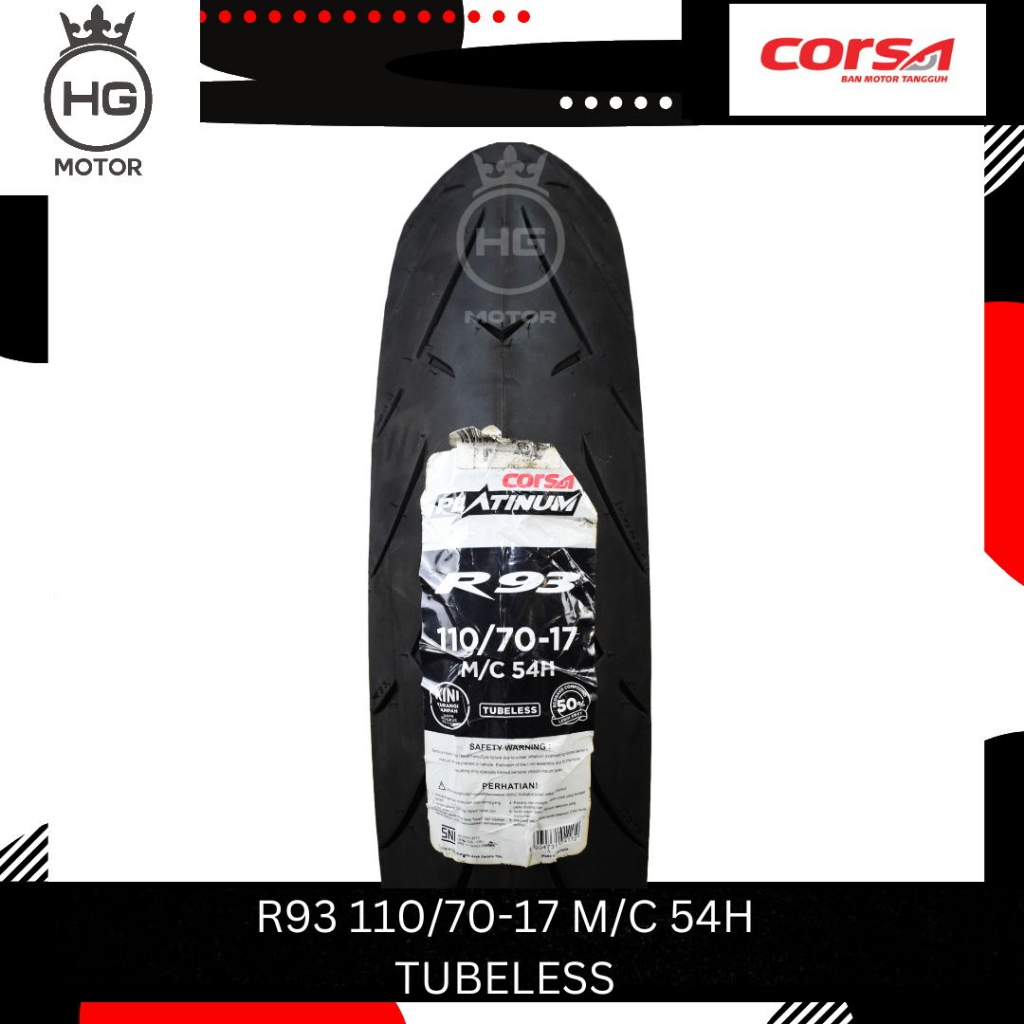 Jual BAN CORSA R93 R 93 Platinum 110/70 130/70 150/60 RING 17 TUBELESS ...