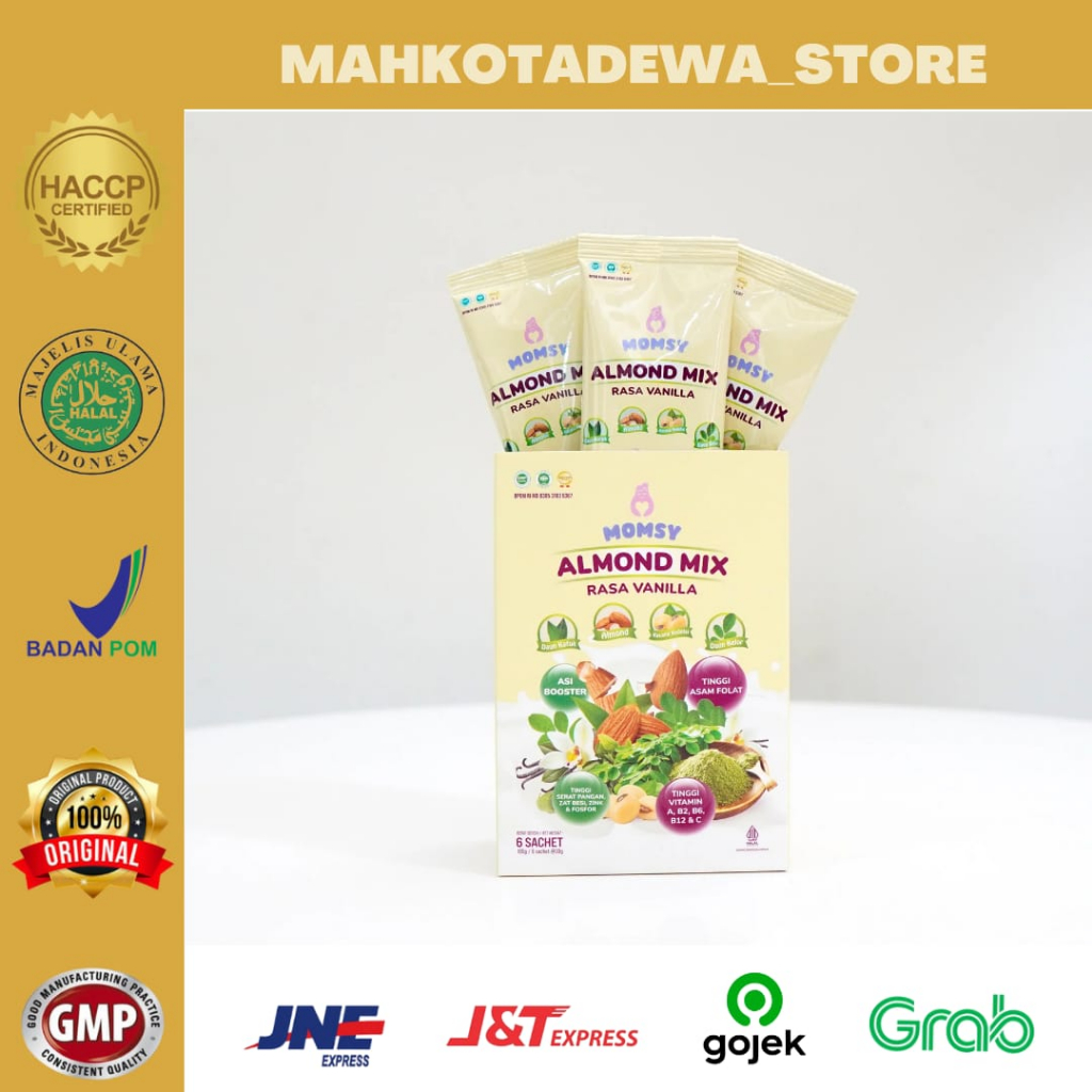 Jual MOMSY ALMOND MIX RASA VANILLA & COKLAT PELANCAR ASI ORIGINAL, BPOM ...
