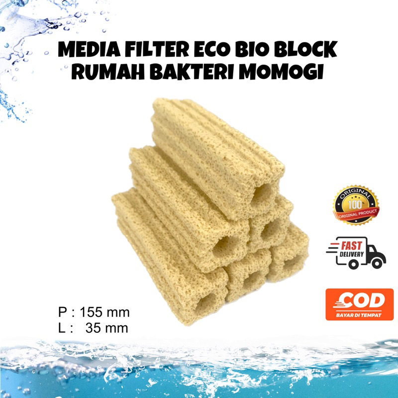 Jual MEDIA FILTER ECO BIO BLOK RUMAH BAKTERI MOMOGI LARGE/BESAR FILTER ...