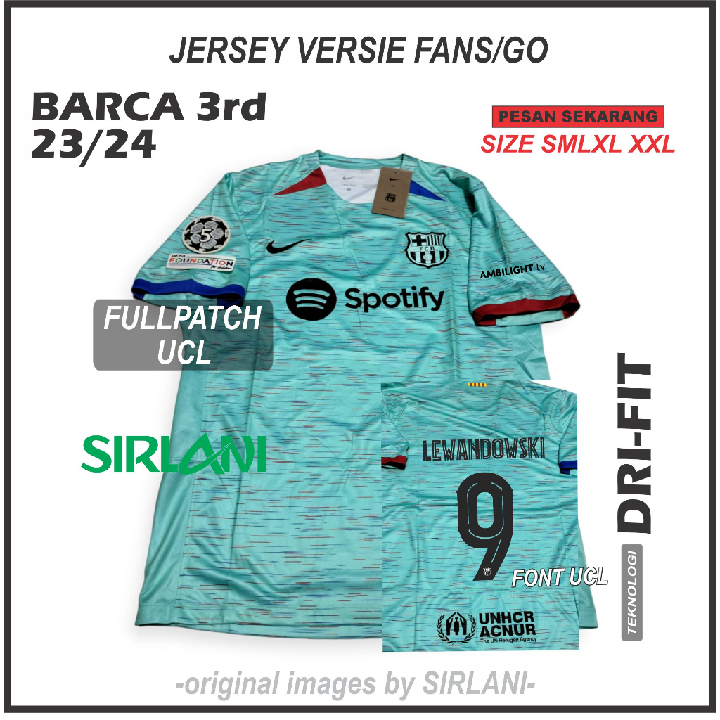 Jual JERSEY BARCA 3rd NEW MUSIM 2023 2024 JERSEY BOLA BARCELONA 3rd 23