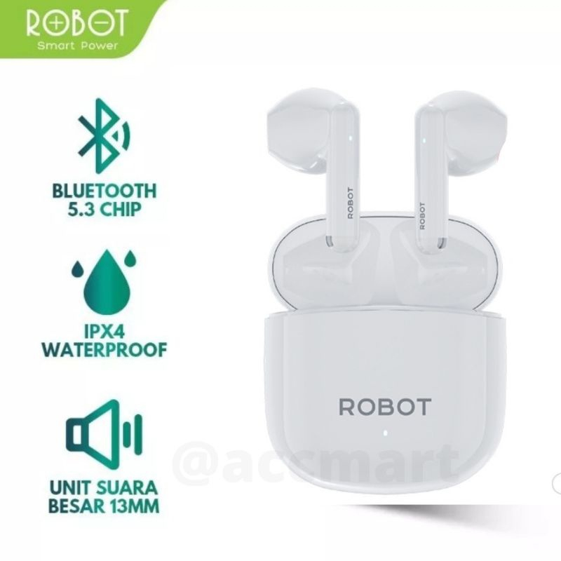 Jual EARPHONE BLUETOOTH TWS ROBOT T60 | Shopee Indonesia