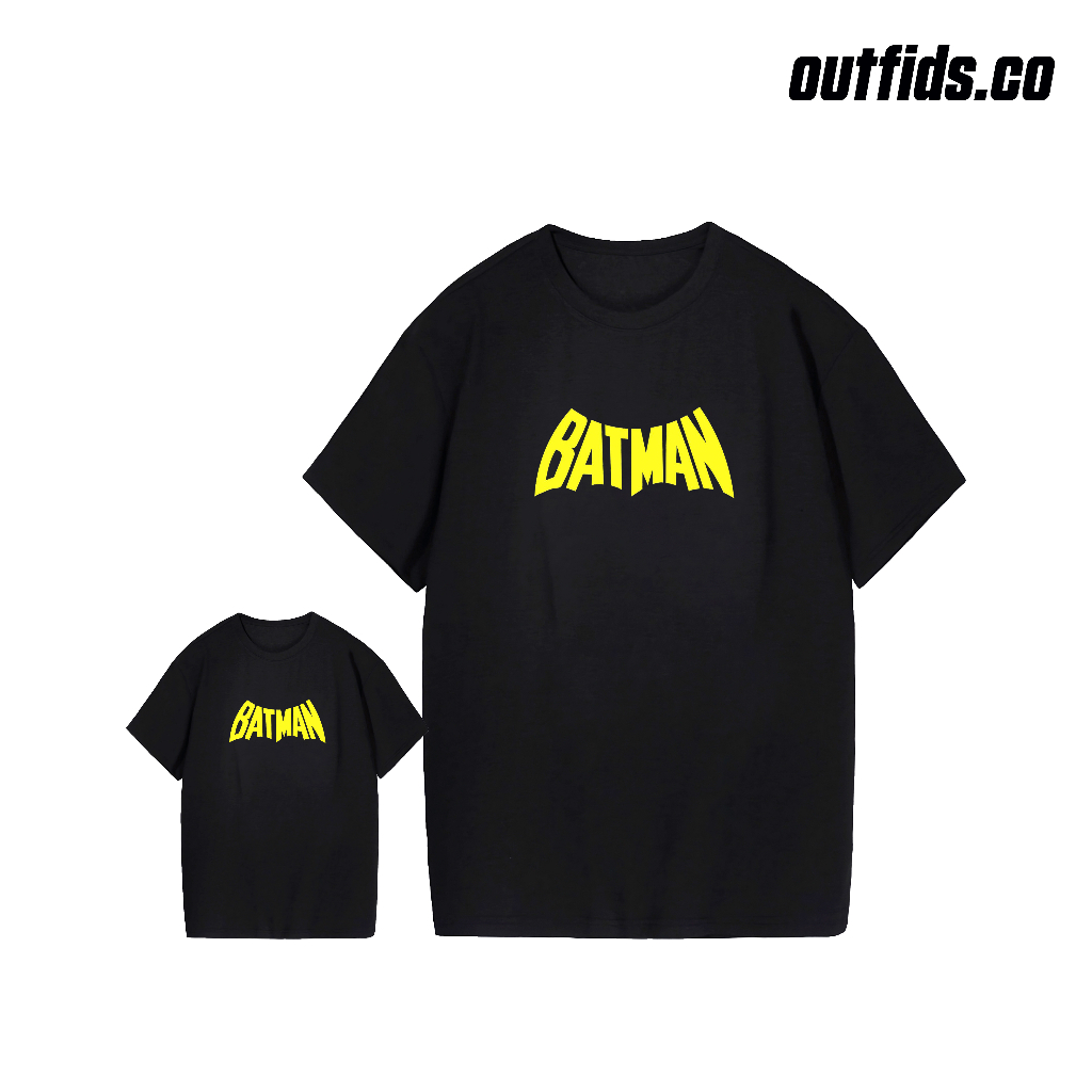 Jual OUTFIDS.CO | KAOS COUPLE ANAK DAN AYAH IBU KARAKTER TULISAN BATMAN ...