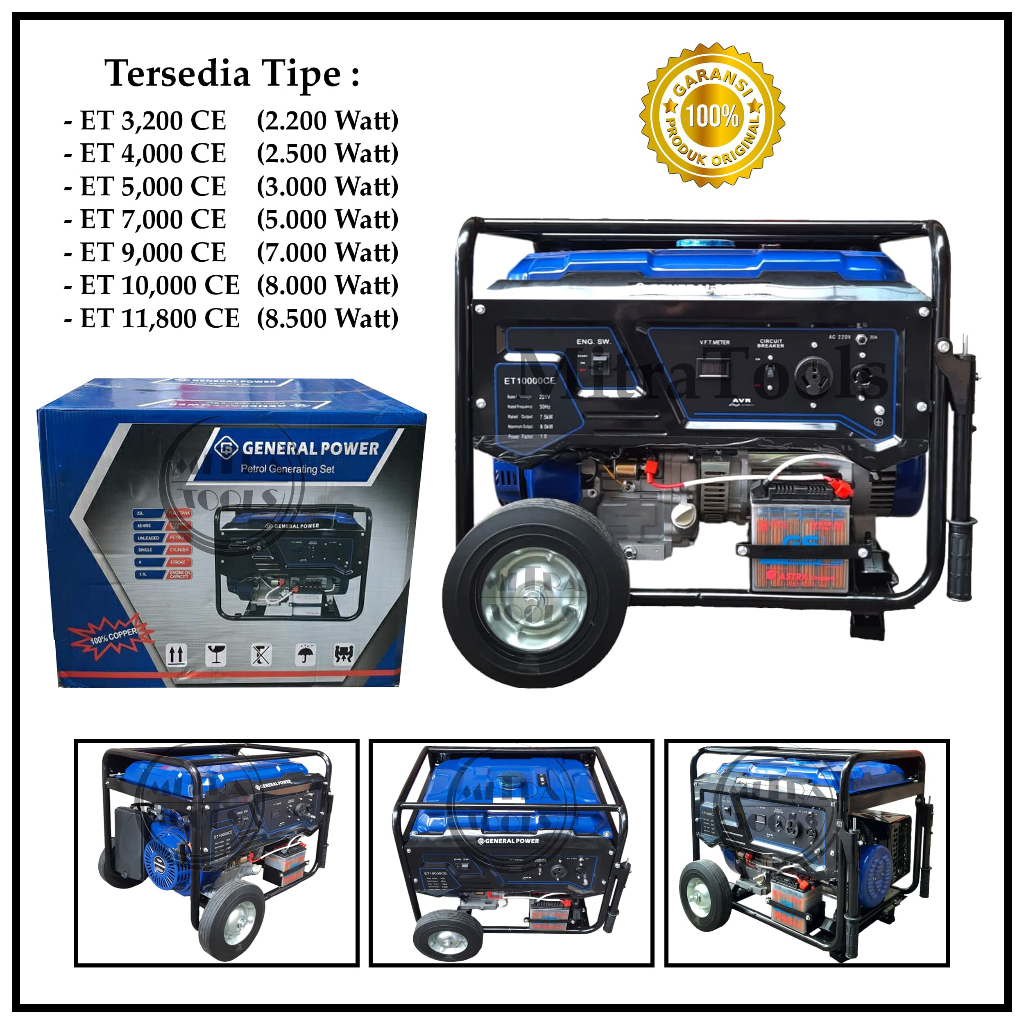 Jual GENERAL Genset ET10.000CE Power Generator 8000 Watt / Gasoline ...