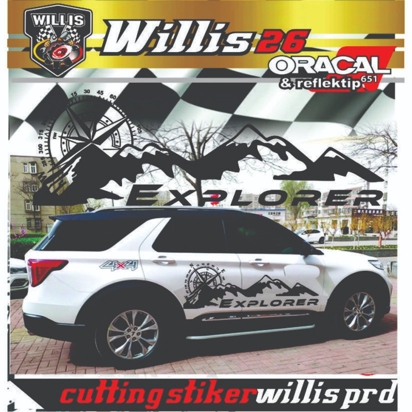 Jual Stiker Sticker Mobil Adventure Kompas Gunung Explorer Universal ...