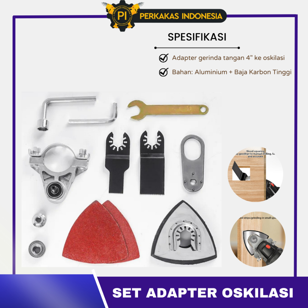 Jual Adapter Gerinda Oskilasi SET Adapter Mesin Gerinda Pengubah Ke ...