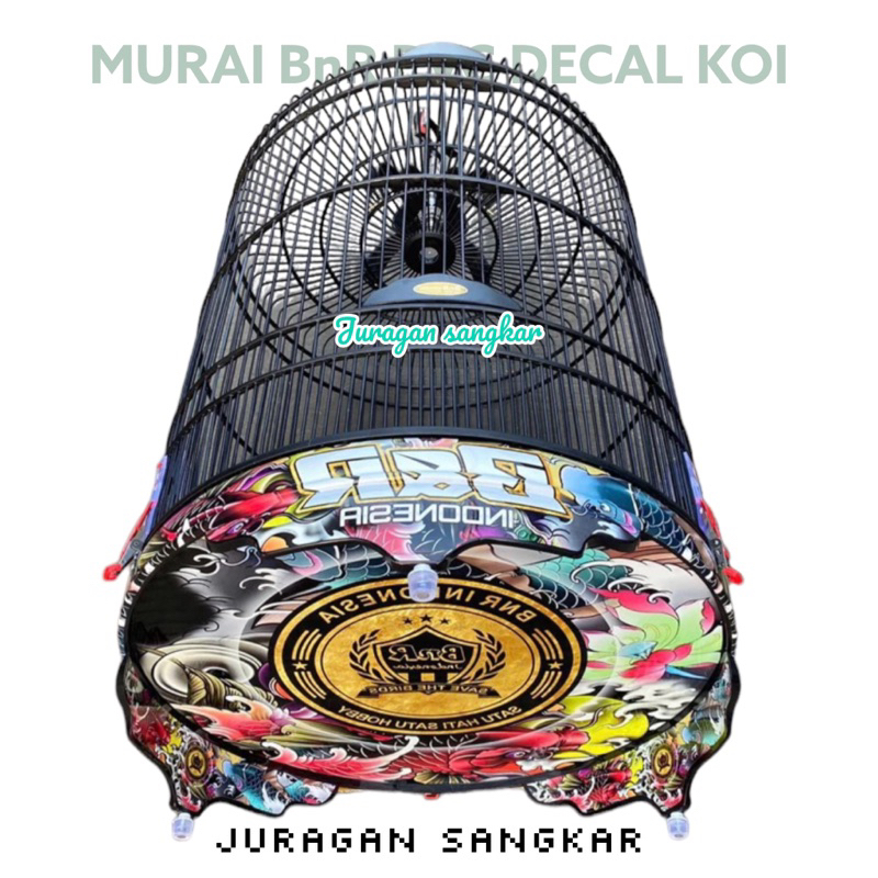 Jual SANGKAR KANDANG MURAI BnR PVC DECAL KOI | Shopee Indonesia