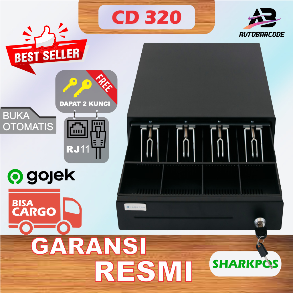 Jual Cash Drawer Mini Sharkpos Cd Laci Uang Kasir Minimarket Support