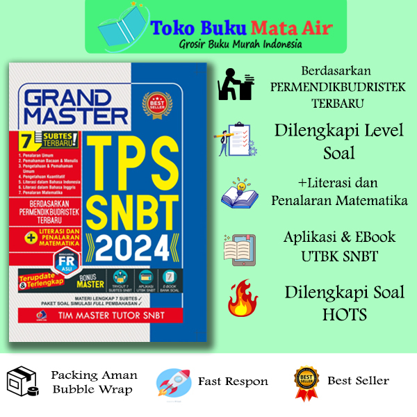 Jual BEST SELLER ORIGINAL BUKU GRAND MASTER TPS SNBT 2024 TERUPDATE ...