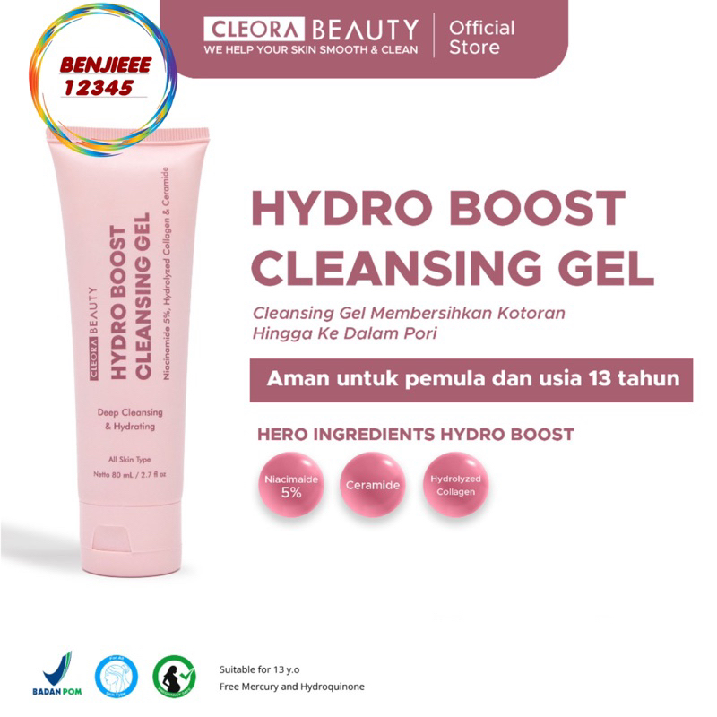 Jual Cleora Hydro boost cleansing gel CLEORA Beauty cleora hydroboost ...
