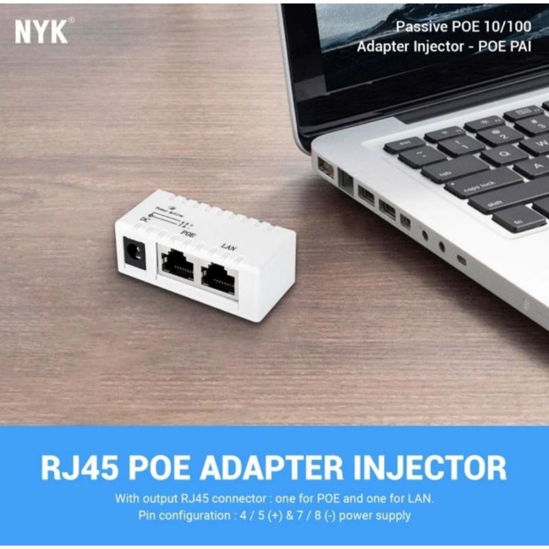 Jual Passive Poe NYK 10/100 Adapter / Injector | Shopee Indonesia