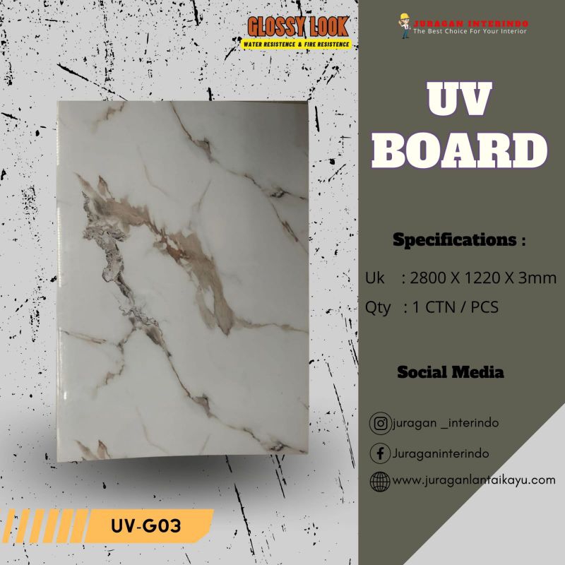 Pvc Board Motif Marmer