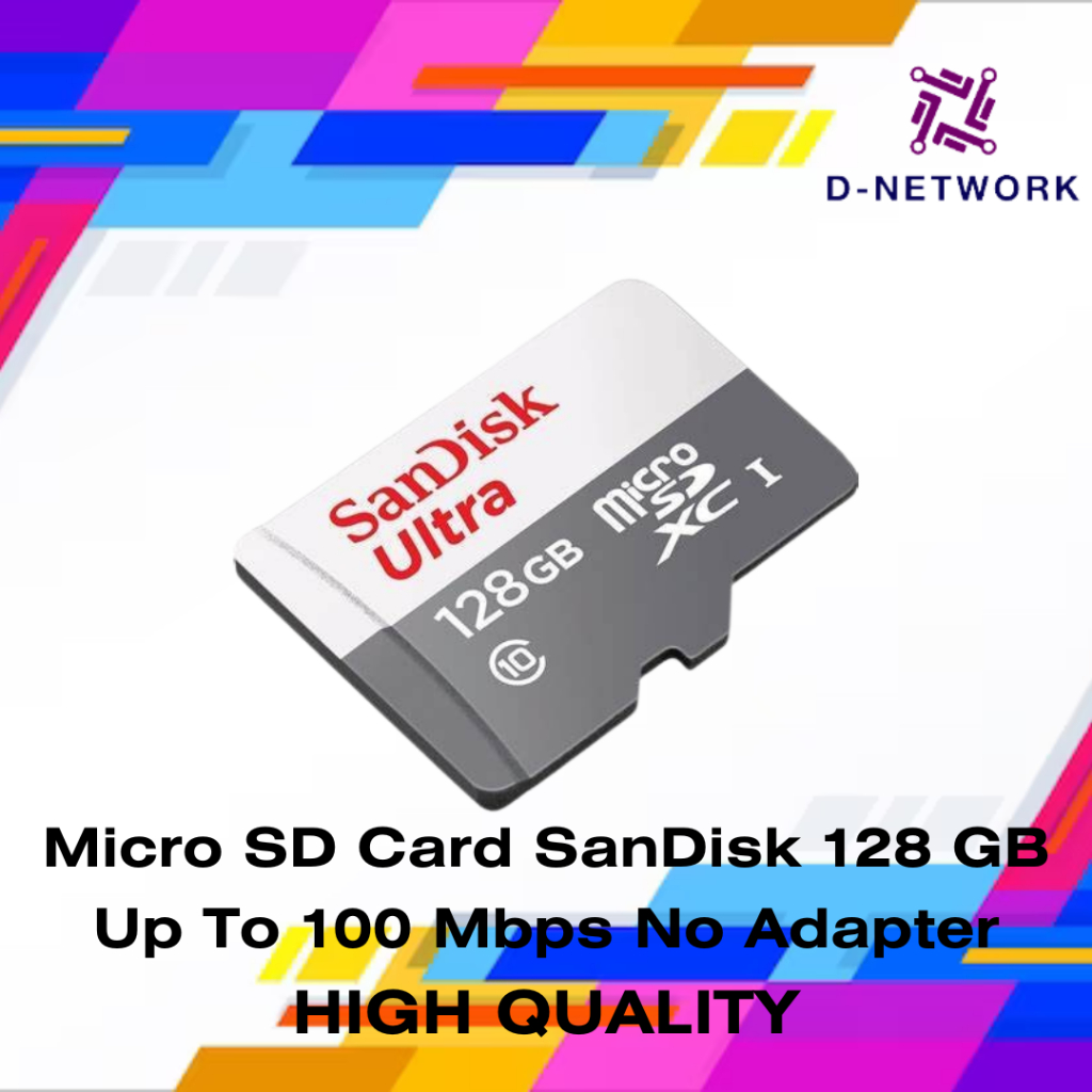 Jual Micro SD Card SanDisk Ultra 128Gb Up to 100Mbps Class 10 Non Adapter Shopee Indonesia
