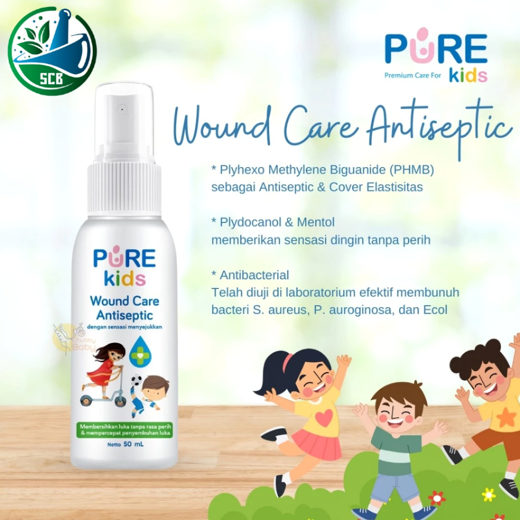 Jual Pure Kids Wound Care Antiseptic Spray Pembersih Luka Anak 50 mL ...
