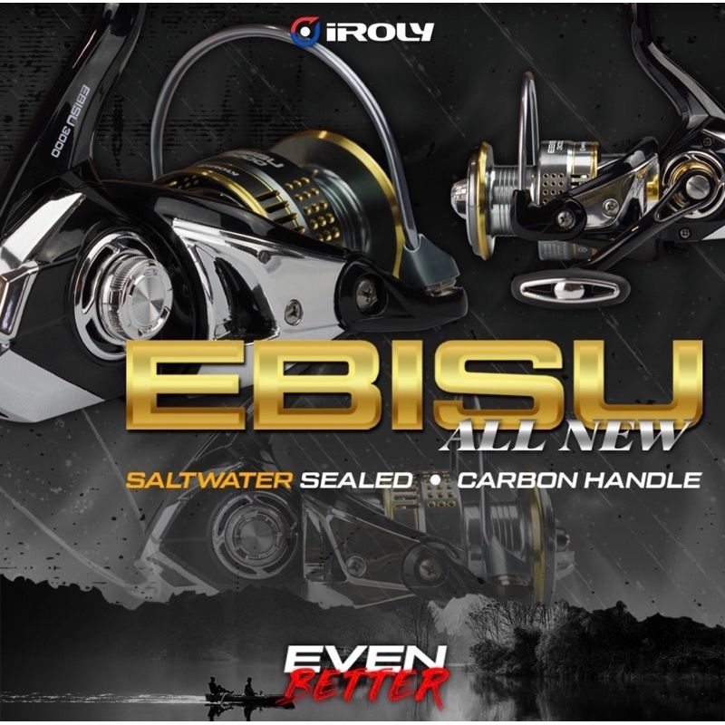 Jual reel iroly EBISU sw all new power handle, rubber seal 1000 2000 ...