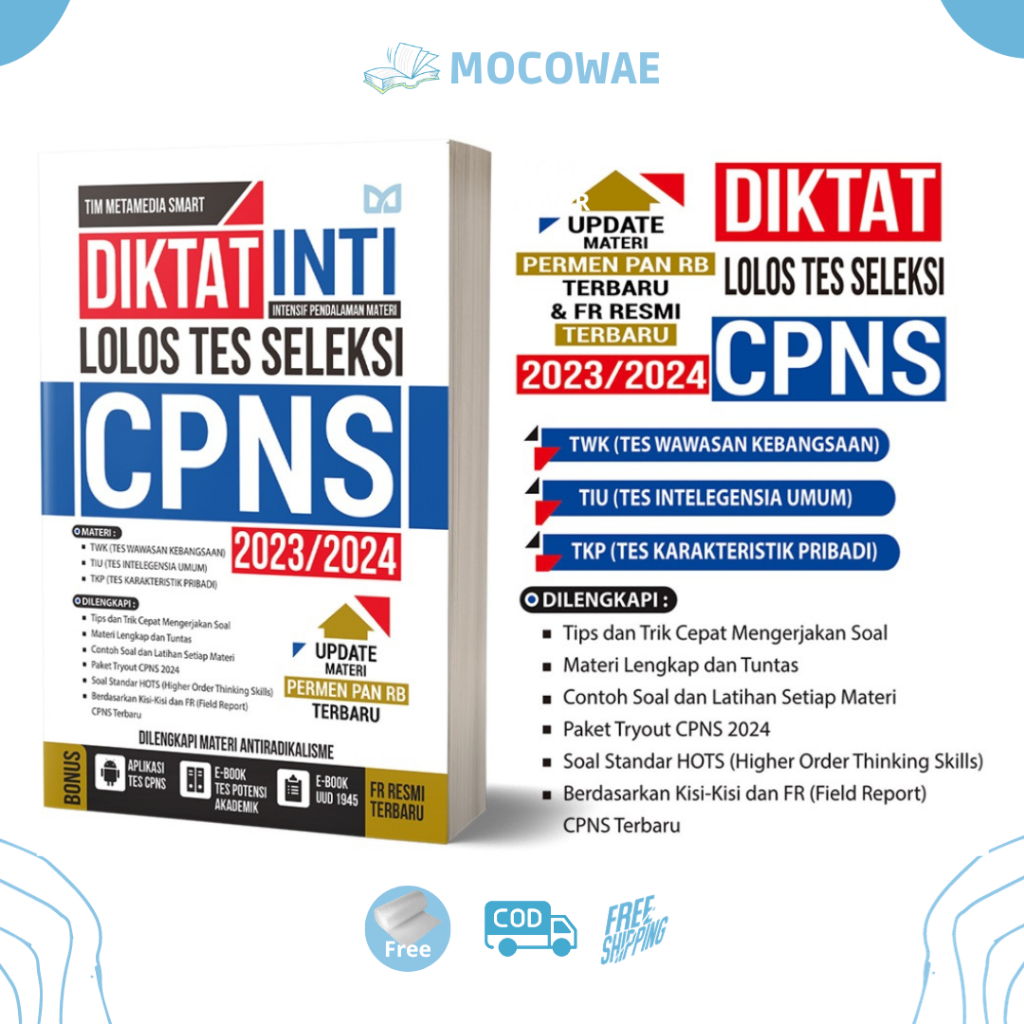 Jual Buku Diktat Inti Lolos Tes Seleksi Cpns 2023 2024 Terbaru Shopee