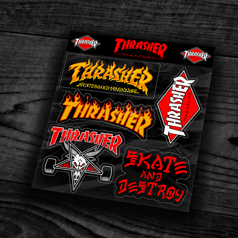 Jual Sticker Pack Thrasher Skateboard Magazine Bootleg Shopee Indonesia