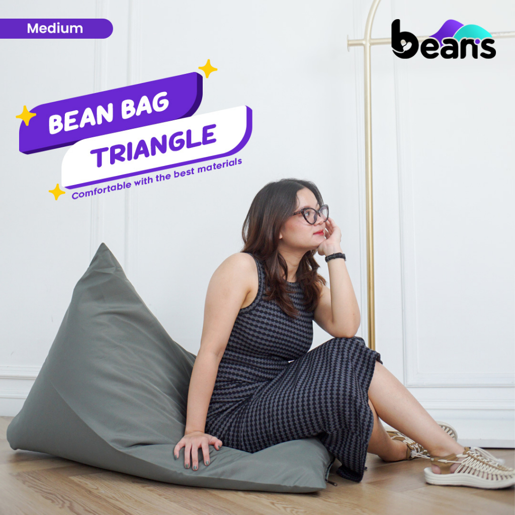 Jual Beans Beanbag Triangle Waterproof (Plus isi) Size Medium Bean Bag ...