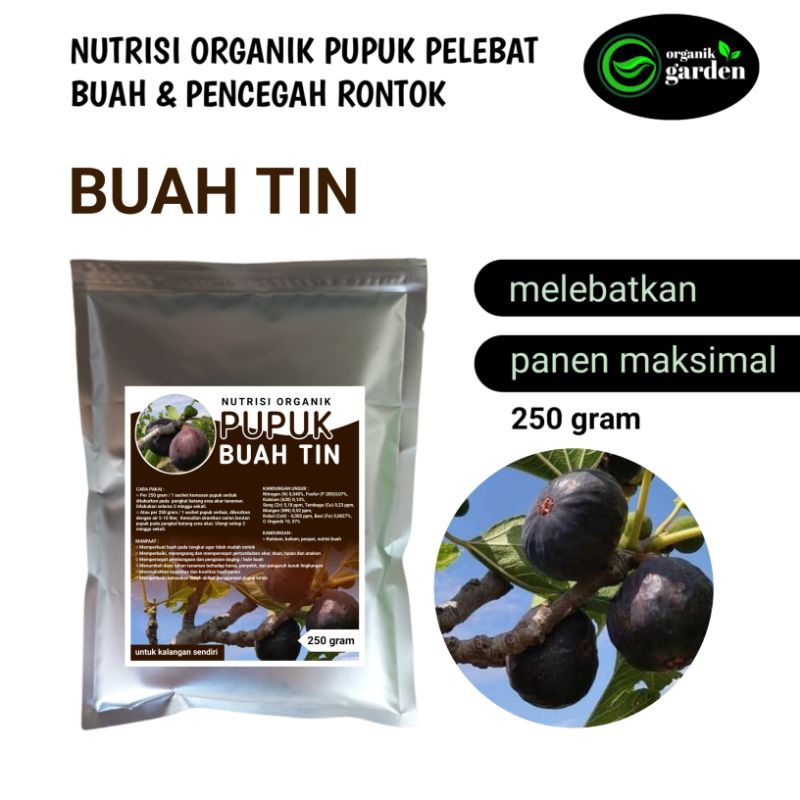 Jual Pupuk Pelebat BUAH TIN | Booster Nutrisi Organik 250 Gram | Shopee ...