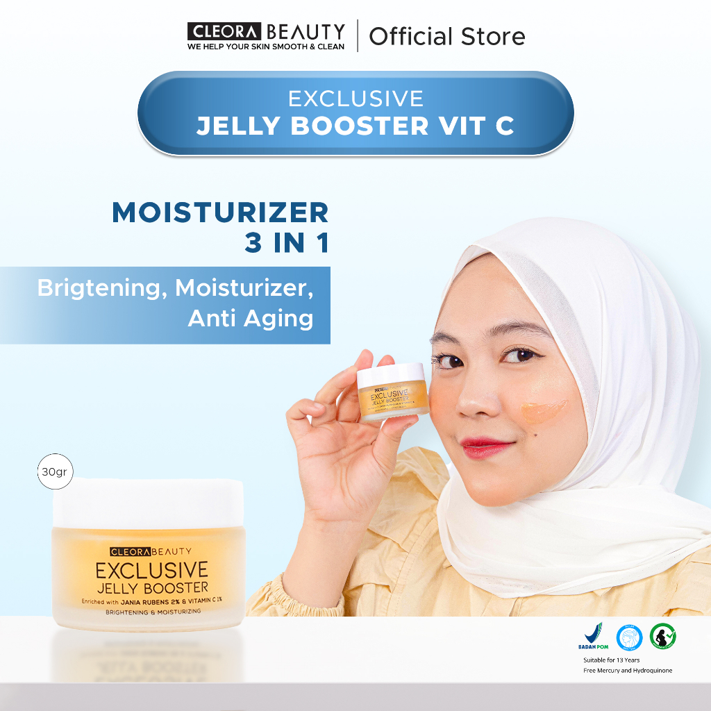 Jual Cleora Jelly Booster Vit C Gr Moisturizer Gel Untuk Mencerahkan Wajah Memperbaiki Skin