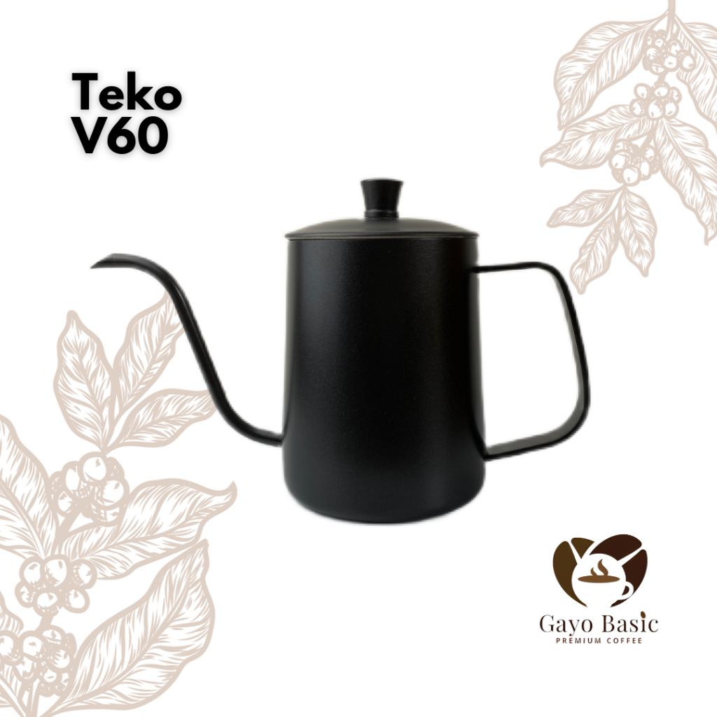 Jual Teko Ketel Kopi V60 Leher Angsa Stainless 350ml 600ml Gooseneck Kettle With Thermometer 6111