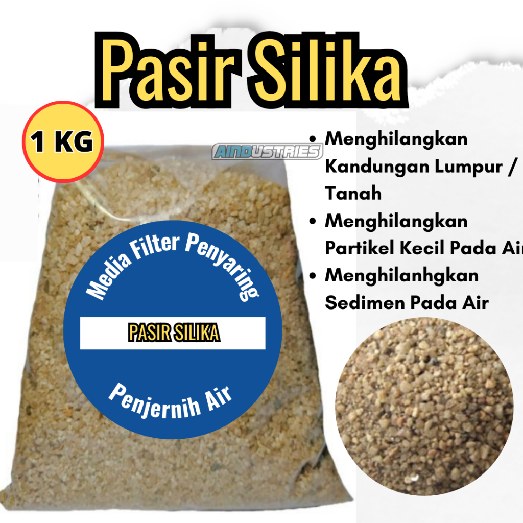 Jual Pasir silika filter air Media Filter Penyaring Penjernih Air Ecer