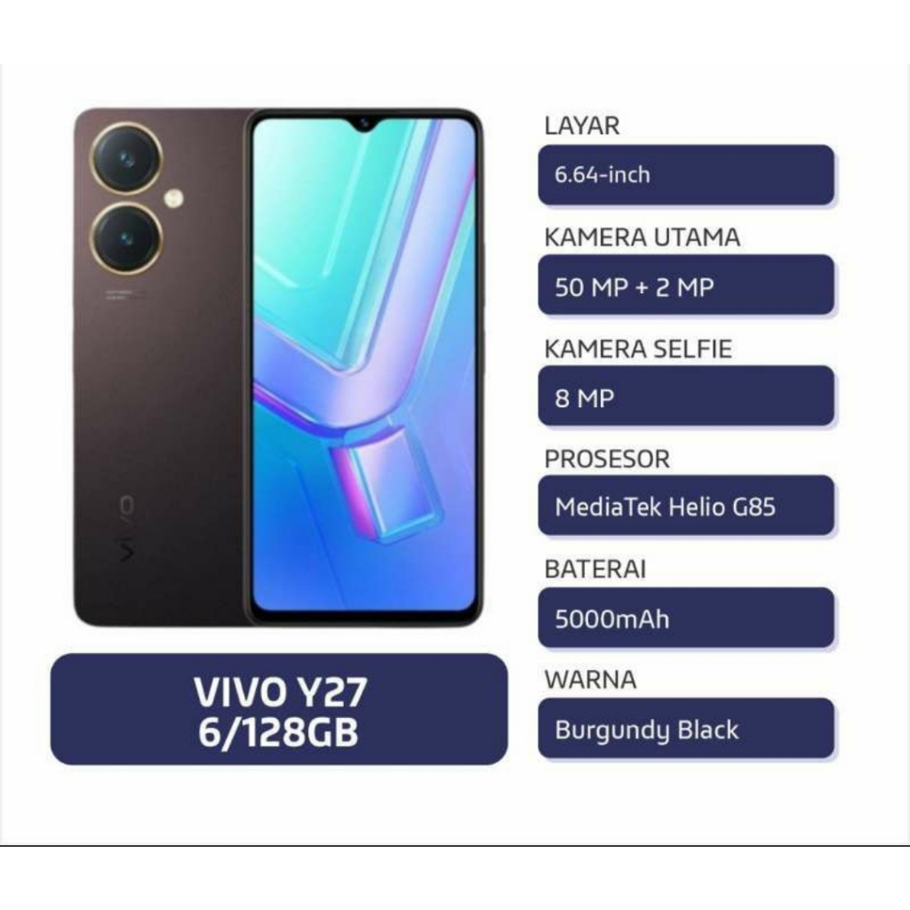 Jual VIVO Y27 6/128GB GARANSI RESMI | Shopee Indonesia