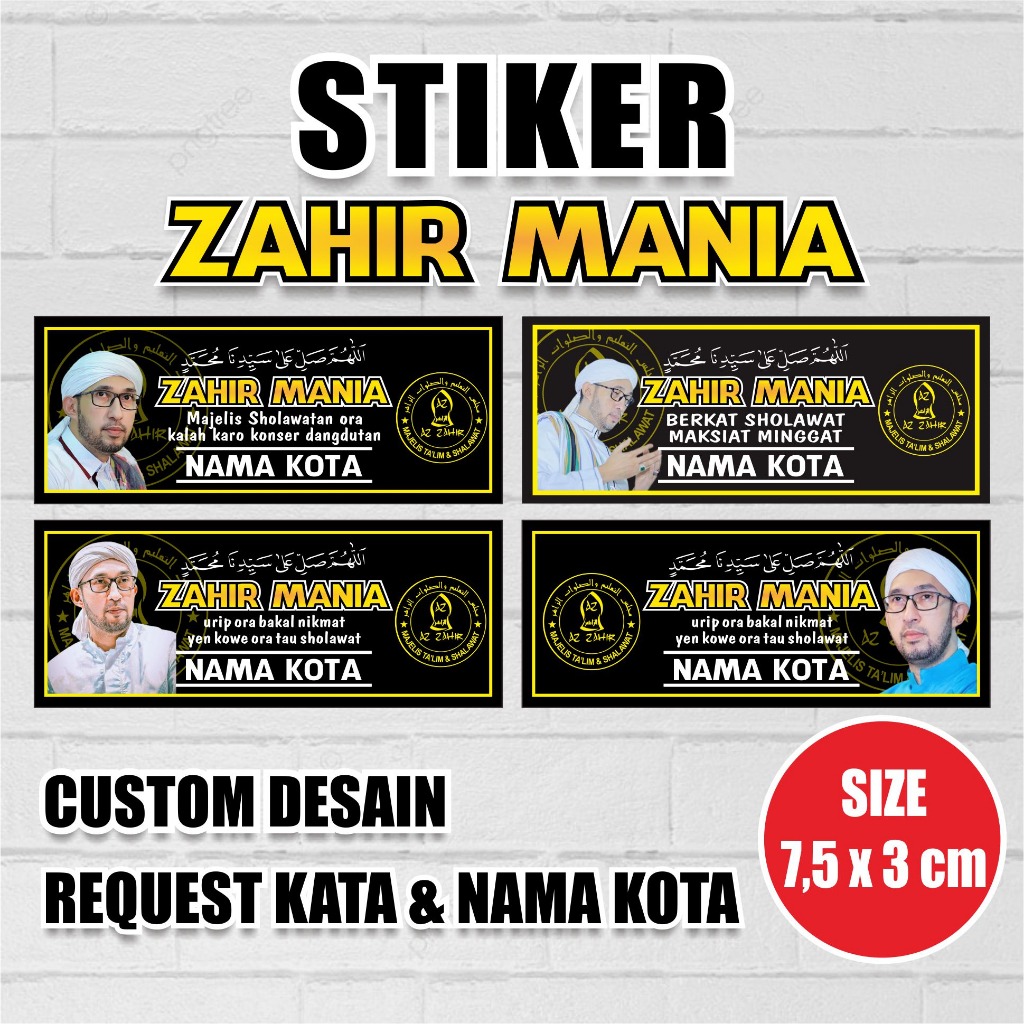 Jual STIKER AZ ZAHIR MANIA // 60 PCS STIKER VYNIL | Shopee Indonesia